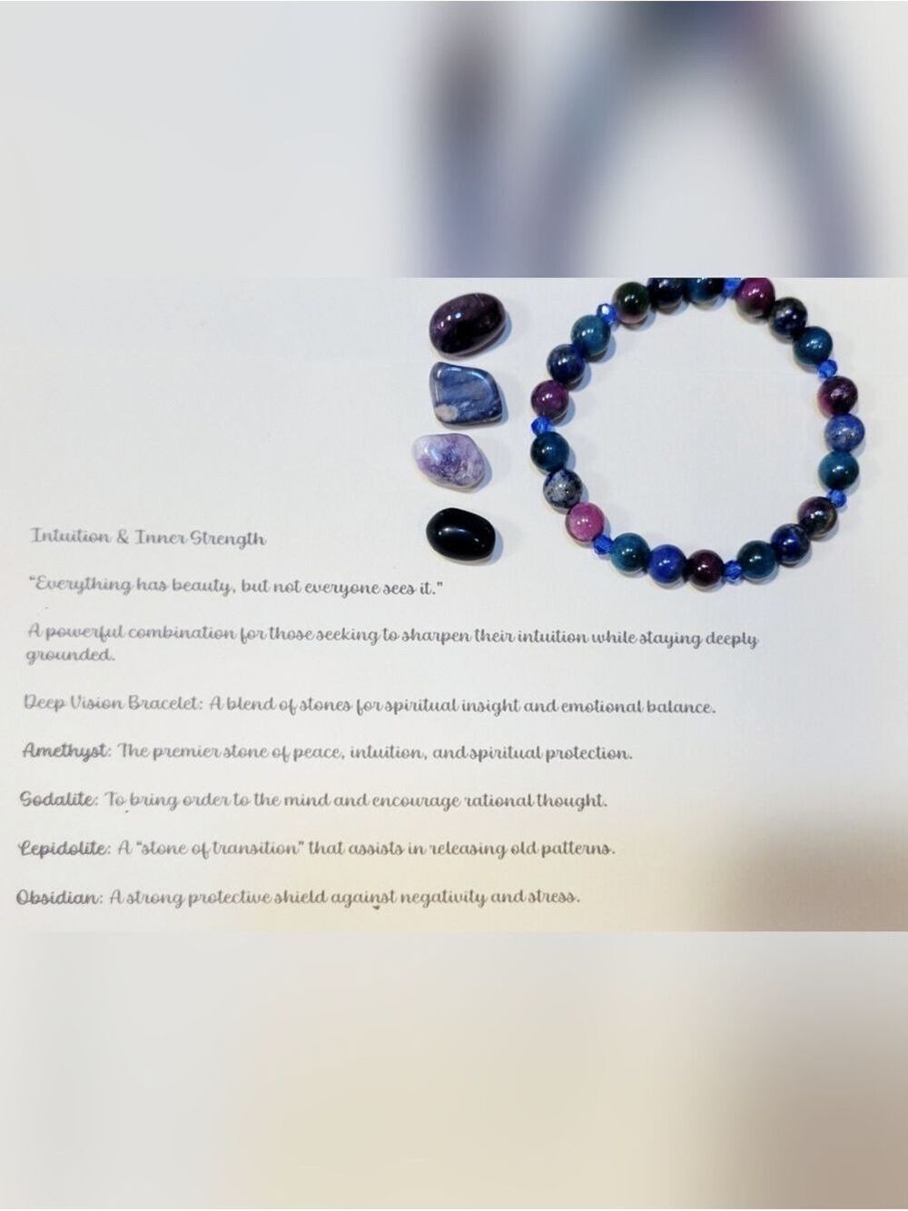 Gemstone Intent Beaded Bracelet With Tumbled Stones